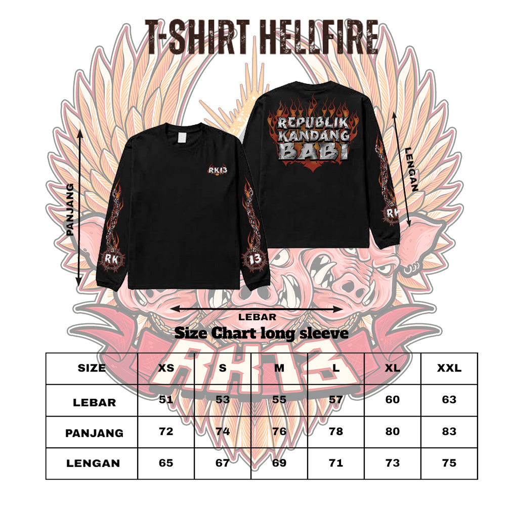 Tshirt Long Sleeve RK13 HellFire - Republik Kandang Babi