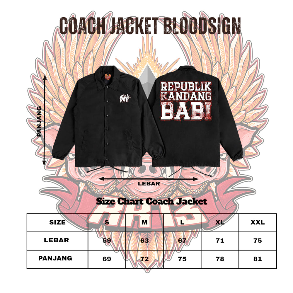 Coach Jacket RK13 BloodSign - Republik Kandang Babi