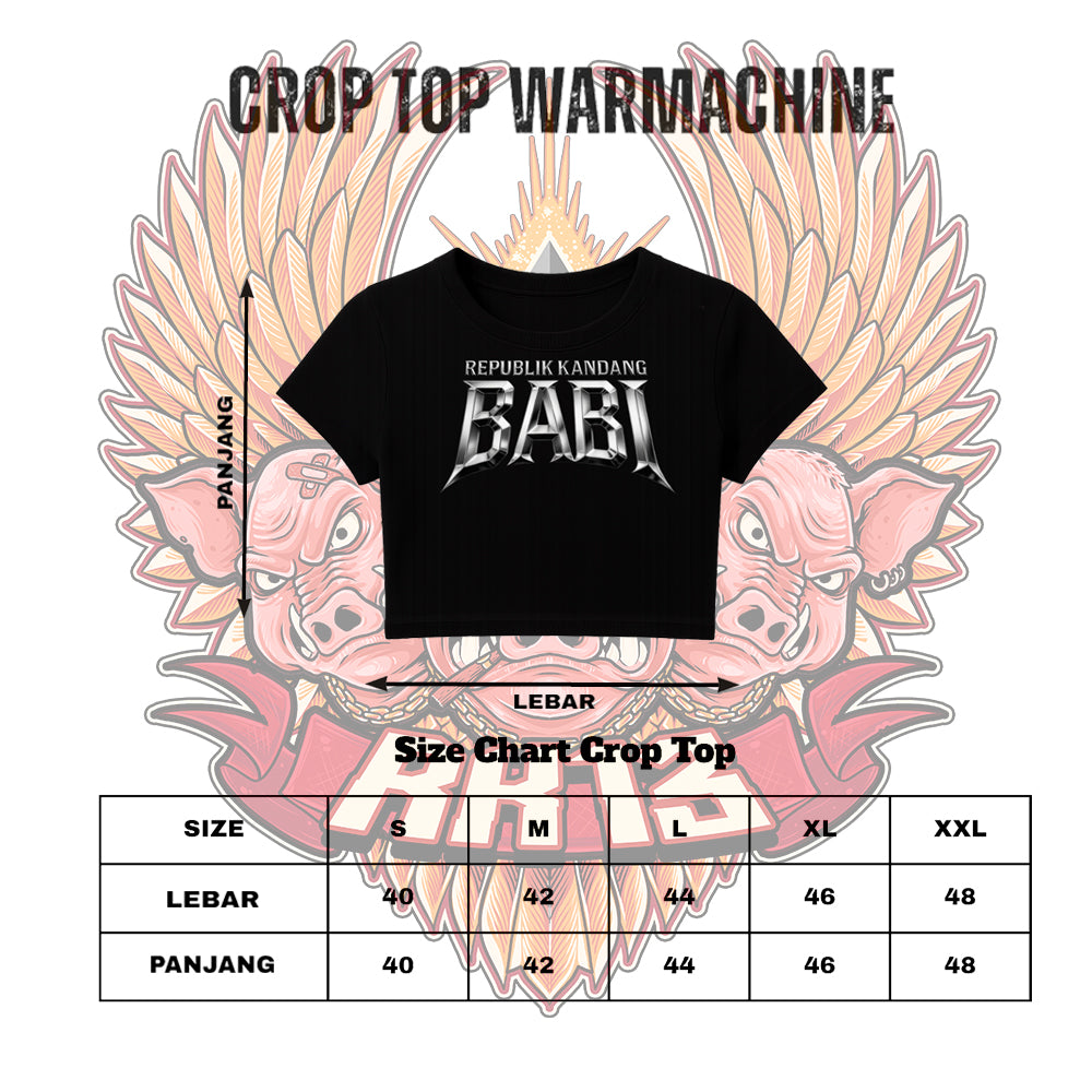 Crop Top Tshirt RK13 WarMachine - Republik Kandang Babi