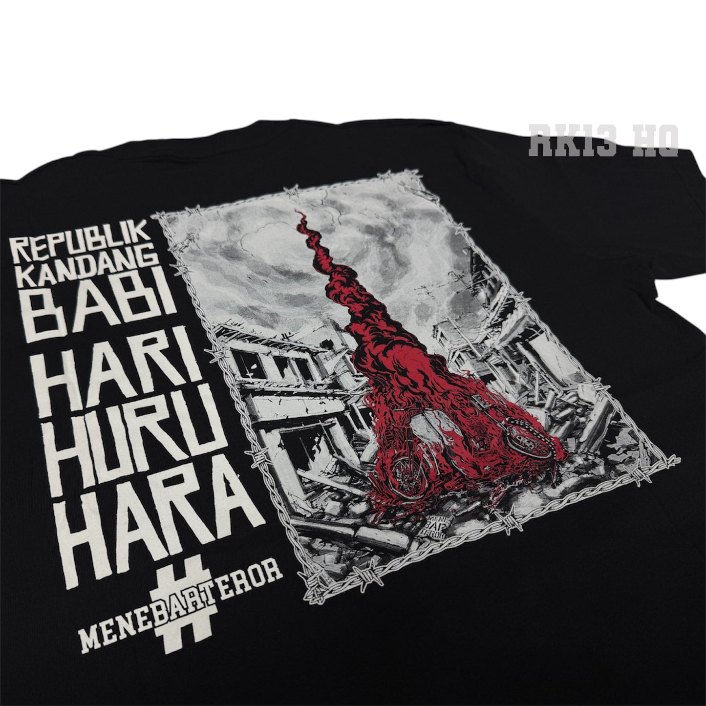 Tshirt RK13 Hari Huru Hara 2025 - Republik Kandang Babi